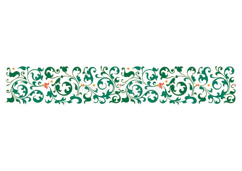 Arabische nahtlose mit Blumengrenze Traditionelles islamisches Design Moscheendekorationselement - Datei des Vektor