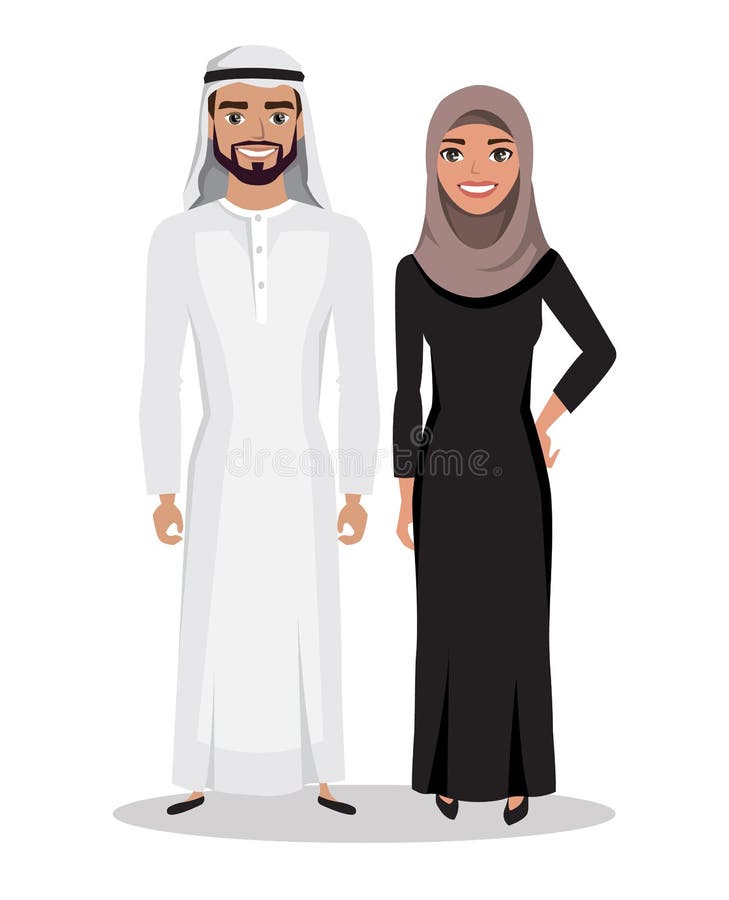 Weißer mann aus einem arabischen mädchen