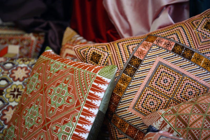Arabic handmade silk Bedouin pillows. Arabic handmade silk Bedouin pillows