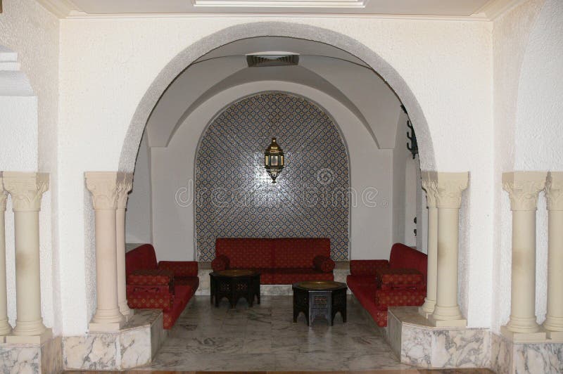 Arabiskt inre kafé royaltyfri fotografi