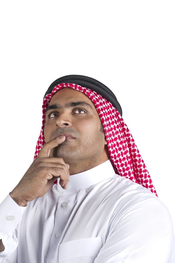 Arabiskt tänka för affärsman som är traditionellt royaltyfria bilder