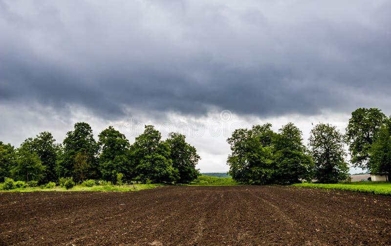 Arable field farm stock photo