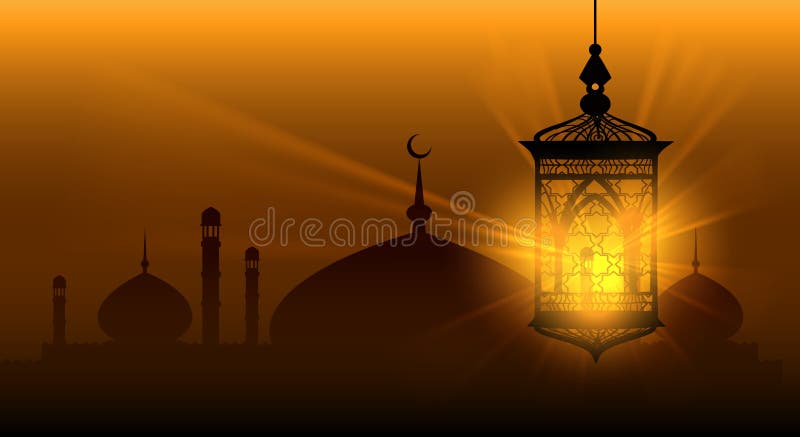 Arabskich nocy Ramadan kareem islamski tło royalty ilustracja