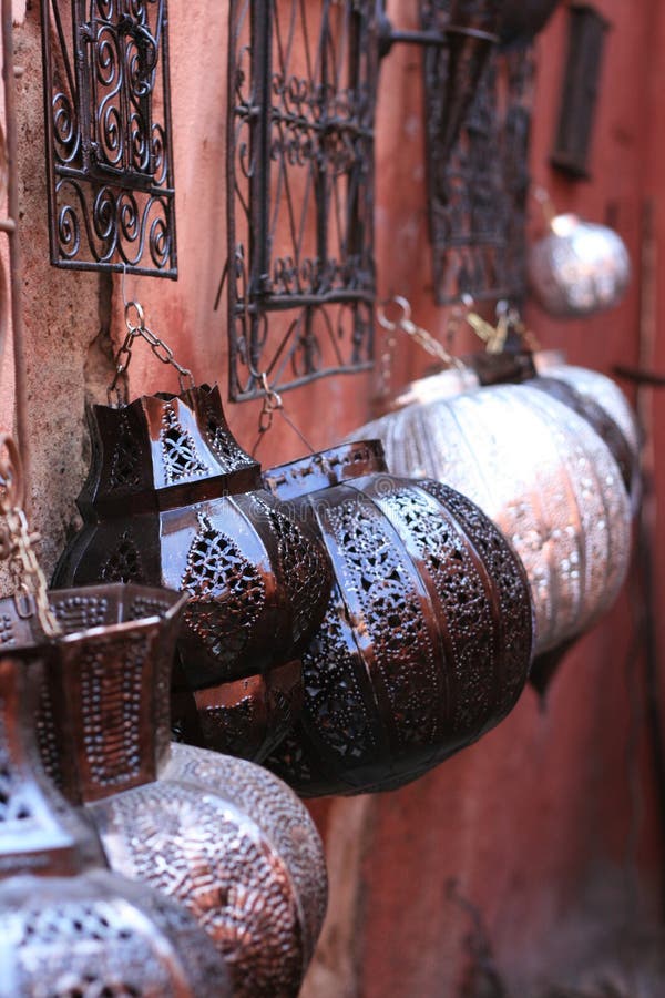 Arabskie bazaru lamp souk ściany