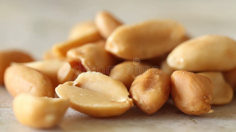 Arachidi tostate, primo piano di una pila di arachidi royalty illustrazione gratis