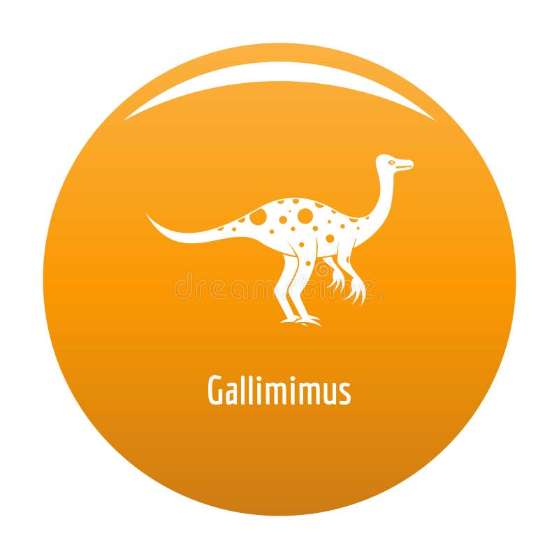Arancia dell'icona di Gallimimus royalty illustrazione gratis Arancia dell'icona di Gallimimus royalty illustrazione gratis