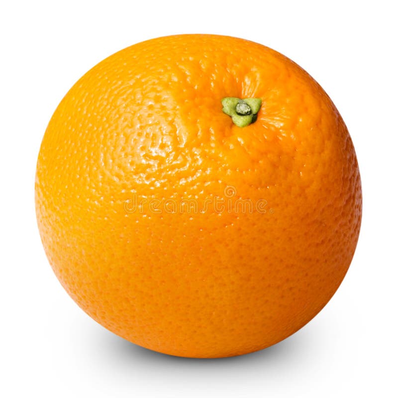 Arancio isolato fotografie stock libere da diritti Arancio isolato fotografie stock libere da diritti