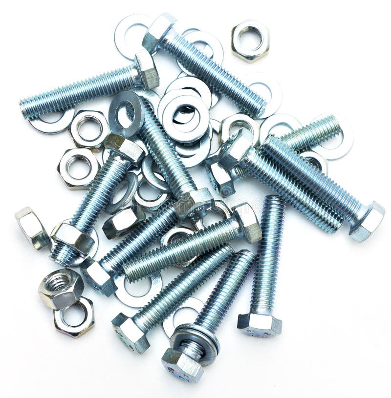 Arandelas De Los Tornillos De Los Tornillos Imagen de archivo Imagen