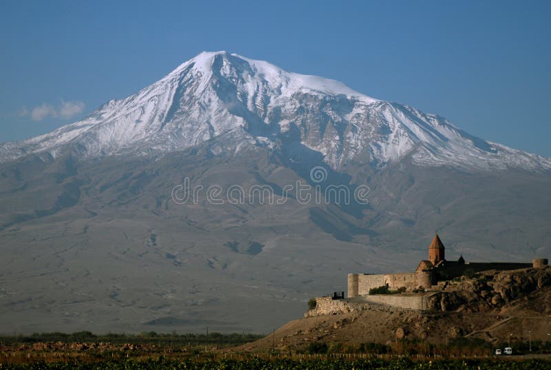 Mt. Ararat at Yerevan, Armenia Stock Image Image of range, covered