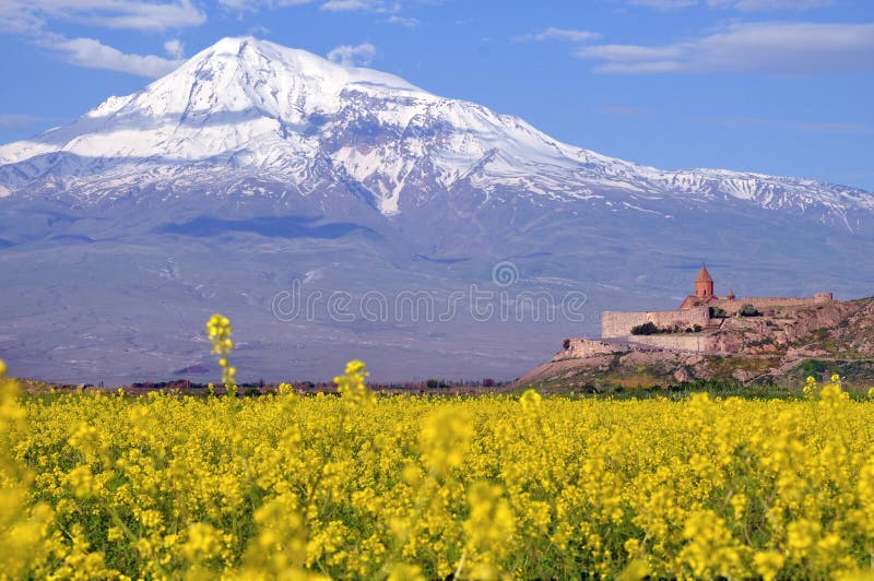 Ararat in Armenia stock photo. Image of landscape, field 20958066