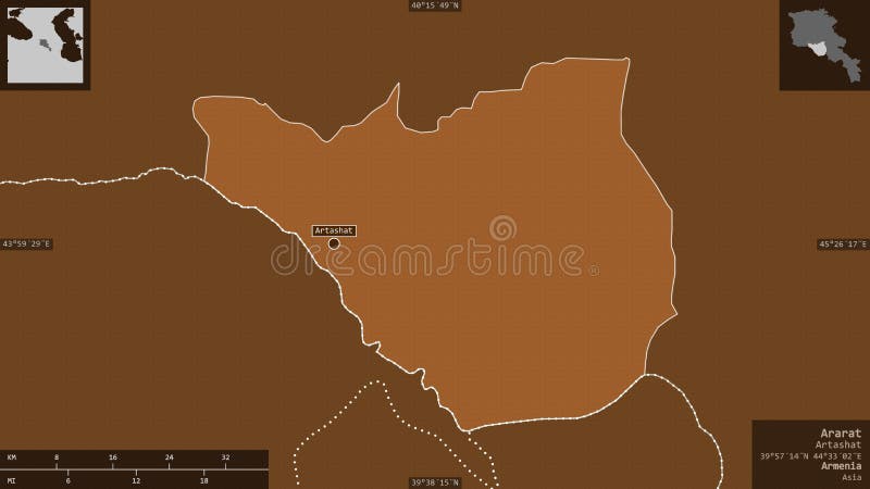 Ararat armenia. deseń ilustracja wektor