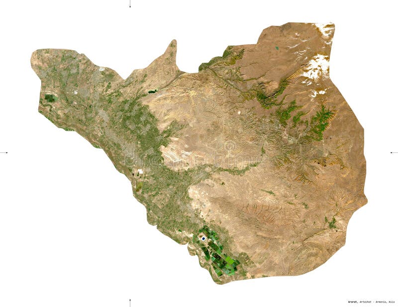 Ararat armenia izolowana. satelita sentinel2 royalty ilustracja