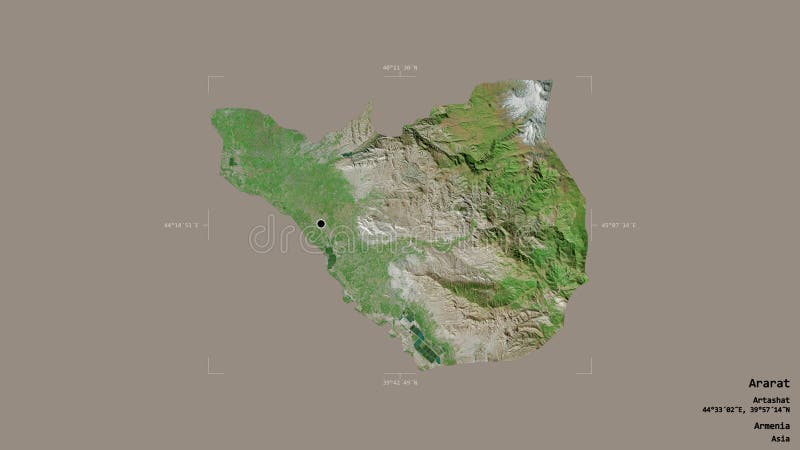 Ararat armenia. obwiednia. satelita royalty ilustracja