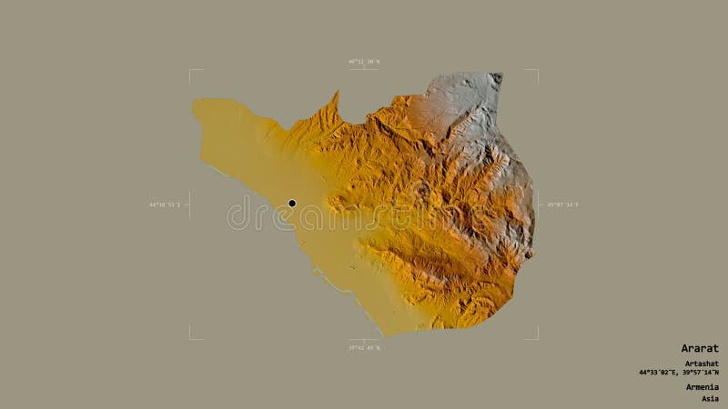 Ararat armenia. obwiednia. ulga royalty ilustracja