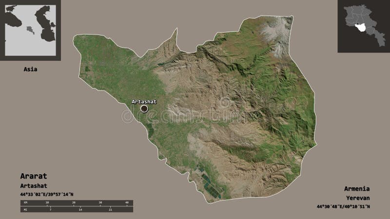Ararat. podglądy. satelita ilustracji