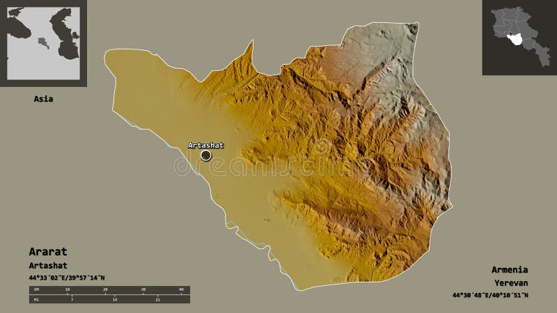 Ararat. podglądy. ulga ilustracja wektor