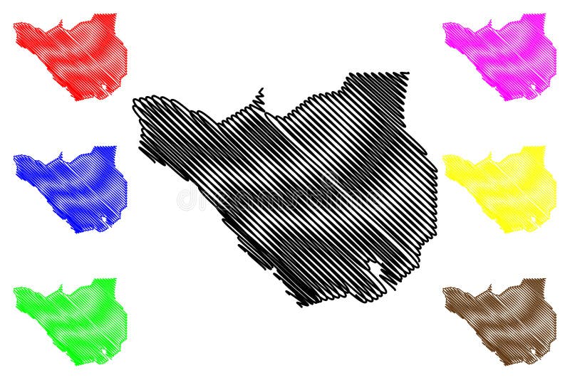 Ararat Province Republic of Armenia, działy administracyjne Armenii, mapa wektorowa ilustracja, szkic bajeczny mapa Ararat ilustracja wektor