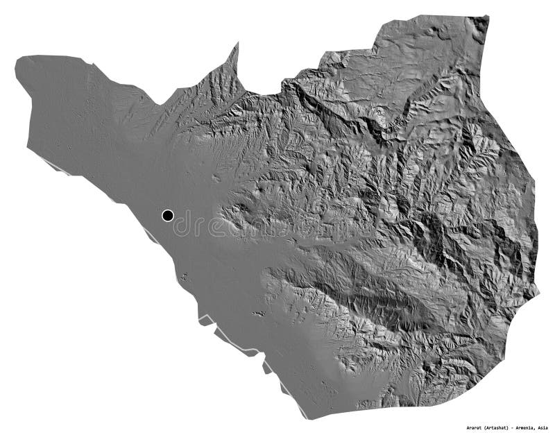Ararat prowincja armenia na biało. dwupoziomowy ilustracji