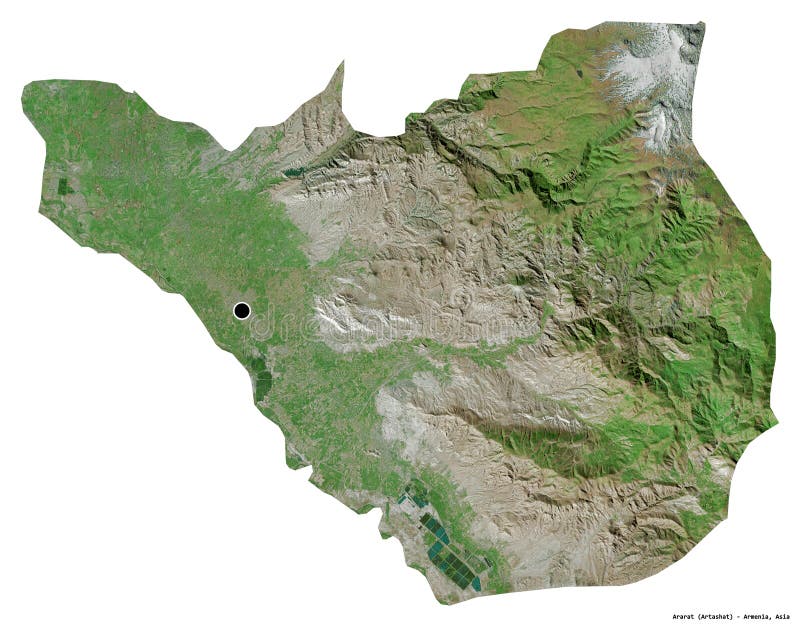 Ararat prowincja armenia na biało. satelita ilustracja wektor