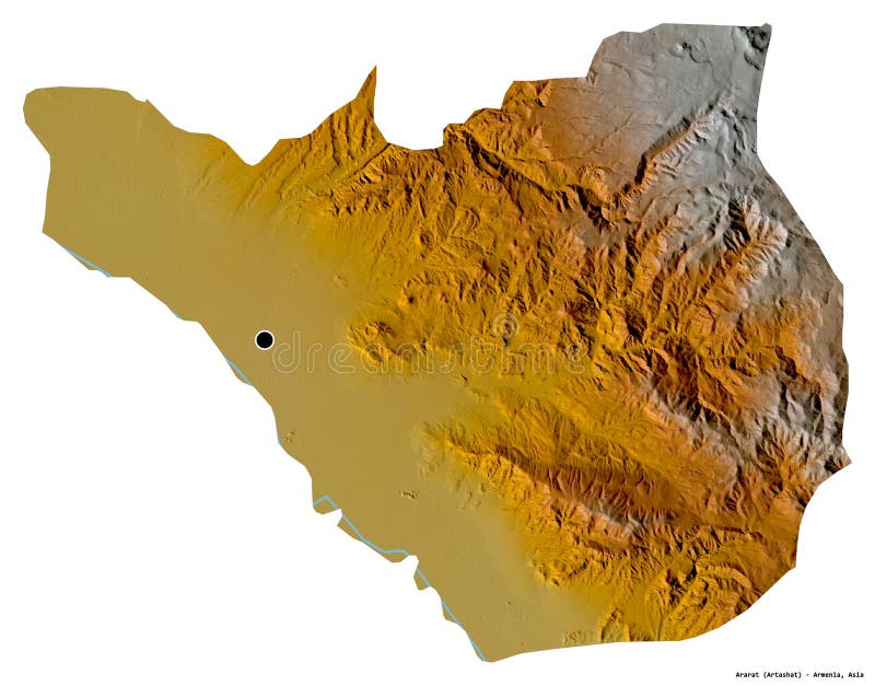 Ararat prowincja armenia na biało. ulga ilustracja wektor