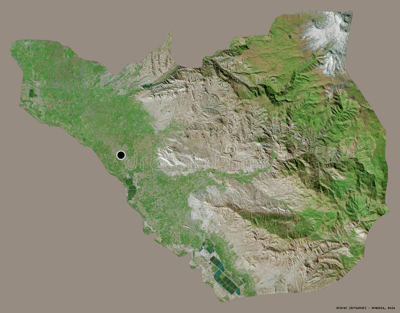 Ararat, prowincja armenia na stałe. satelita ilustracji