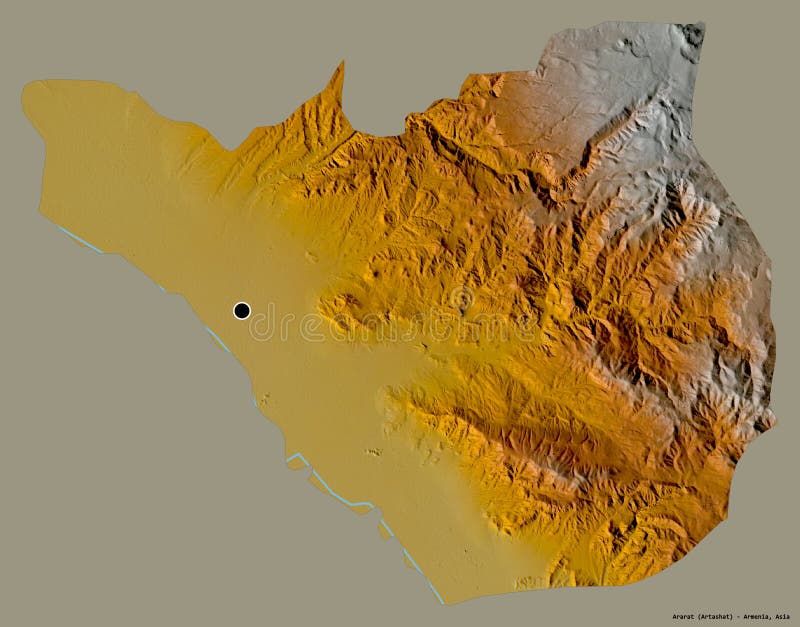 Ararat, prowincja armenia na stałe. ulga ilustracji