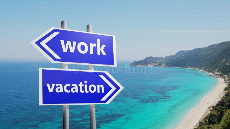 Arbeit oder Ferien stockbild Arbeit oder Ferien stockbild