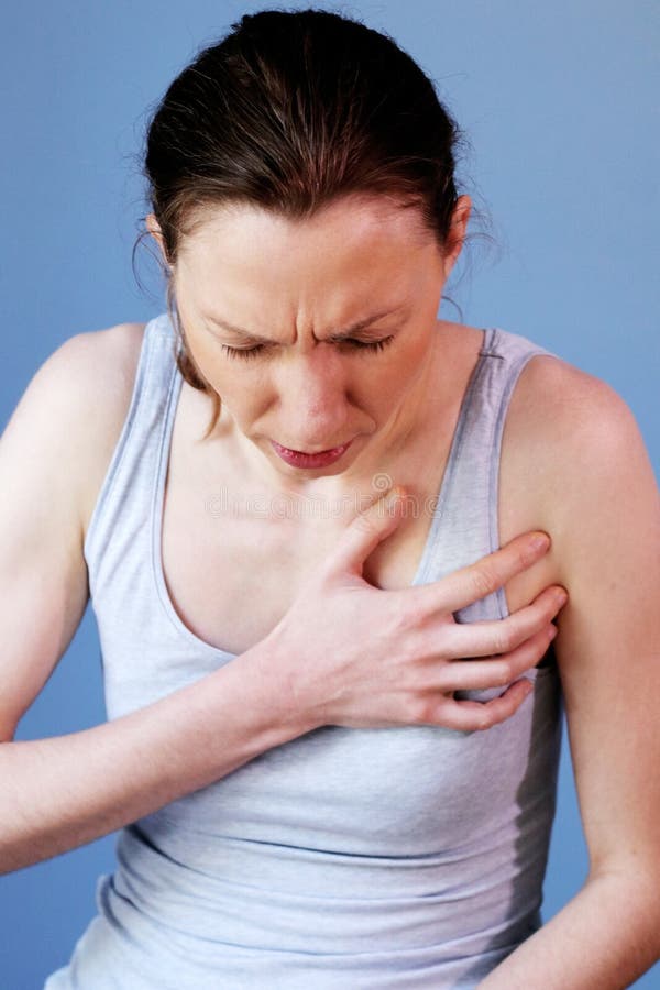 Arbeits-Krankheitsdruck der Herzinfarktfrau zum Erbrechen geneigt lizenzfreies stockbild Arbeits-Krankheitsdruck der Herzinfarktfrau zum Erbrechen geneigt lizenzfreies stockbild