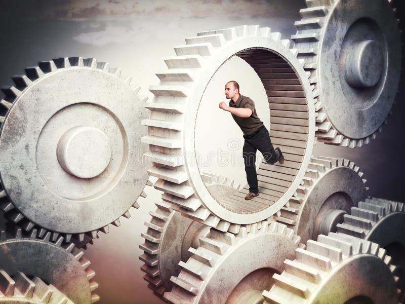 Arbeitskraft auf Gang stockbild Arbeitskraft auf Gang stockbild