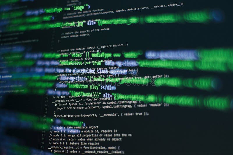 Arbeitsplatzrechnermonitorfoto. Javascriptfunktions-Variablengegenstände. Projektmanagement arbeiten neue Idee. künftige Technolog. die künftige Technologieschaffungsprozeß.