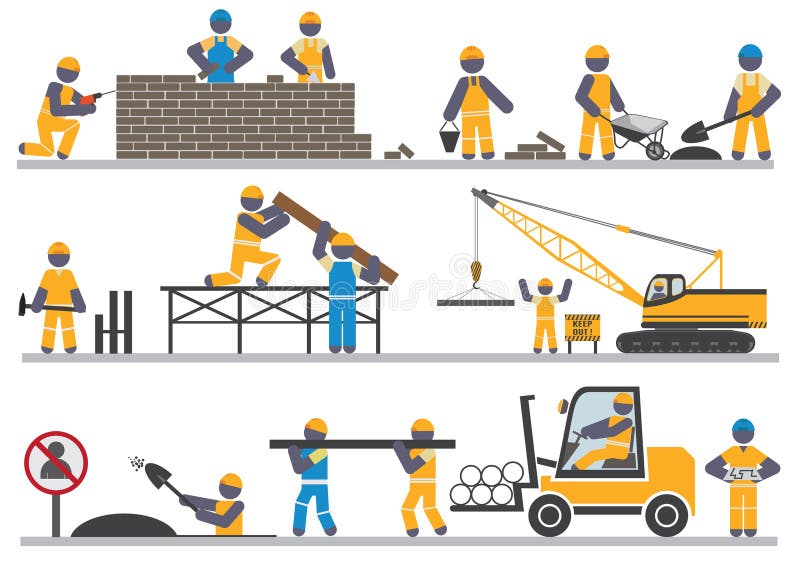 Arbetare royaltyfri illustrationer