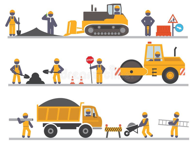 Arbetare stock illustrationer