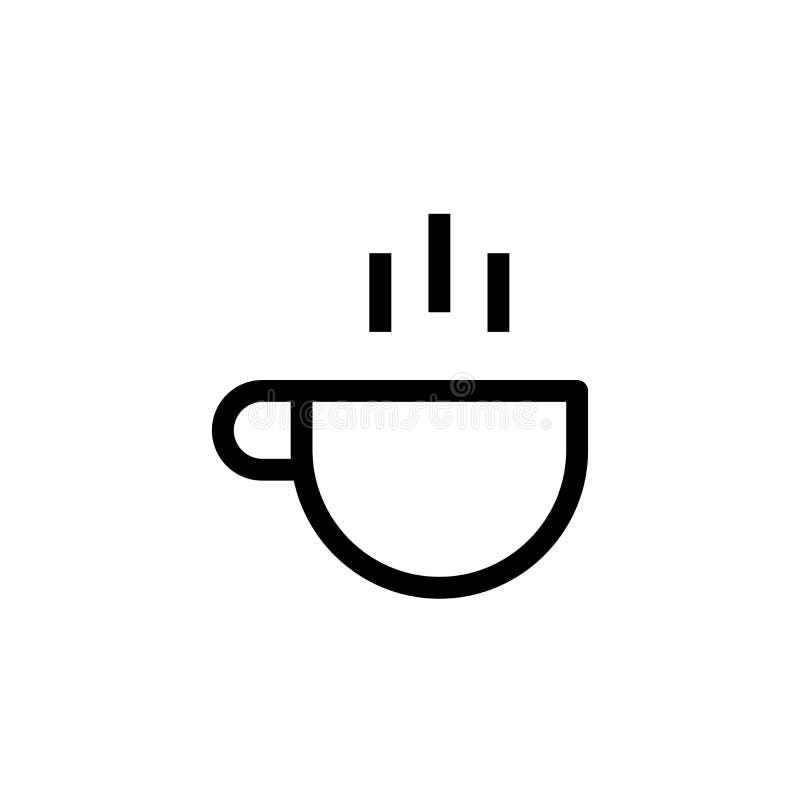 Arbete vilar symbolsdesign en kopp av det varma kaffesymbolet enkel ren linje för affärsledning för konst yrkesmässig vektor för vektor illustrationer Arbete vilar symbolsdesign en kopp av det varma kaffesymbolet enkel ren linje för affärsledning för konst yrkesmässig vektor för vektor illustrationer