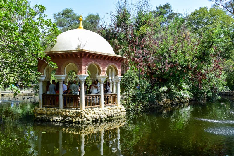 Arbor, Arabicstyle Veranda with Arches and Columns Stock Photo Image