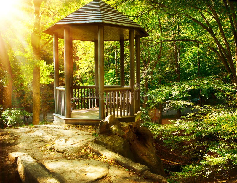 Arbor in Autumnal Park