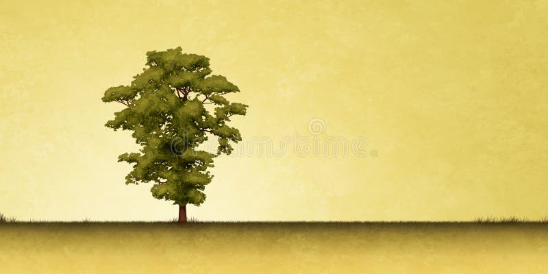 Arbore singuratic stock illustration