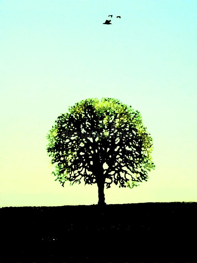 Arbore singuratic vector illustration