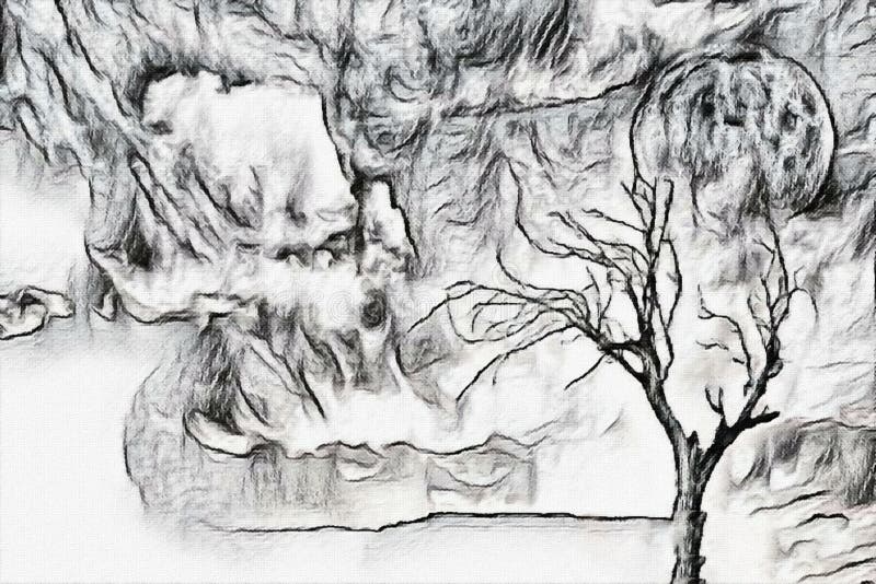 Arbore singuratic royalty free illustration