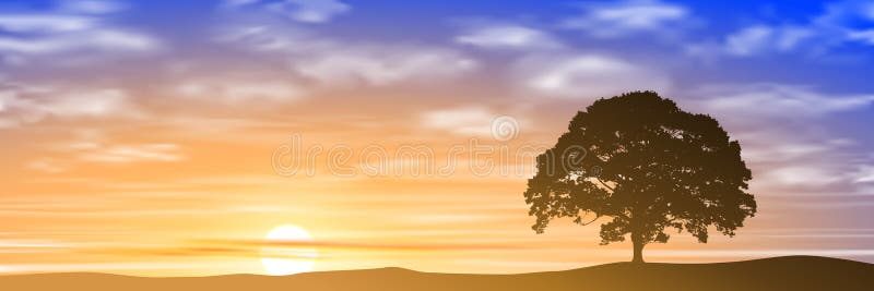 Arbore singuratic vector illustration