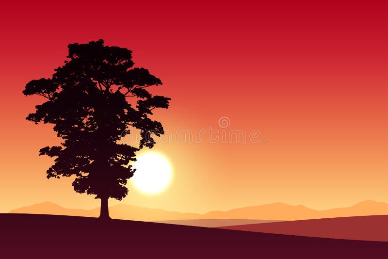 Arbore singuratic royalty free illustration