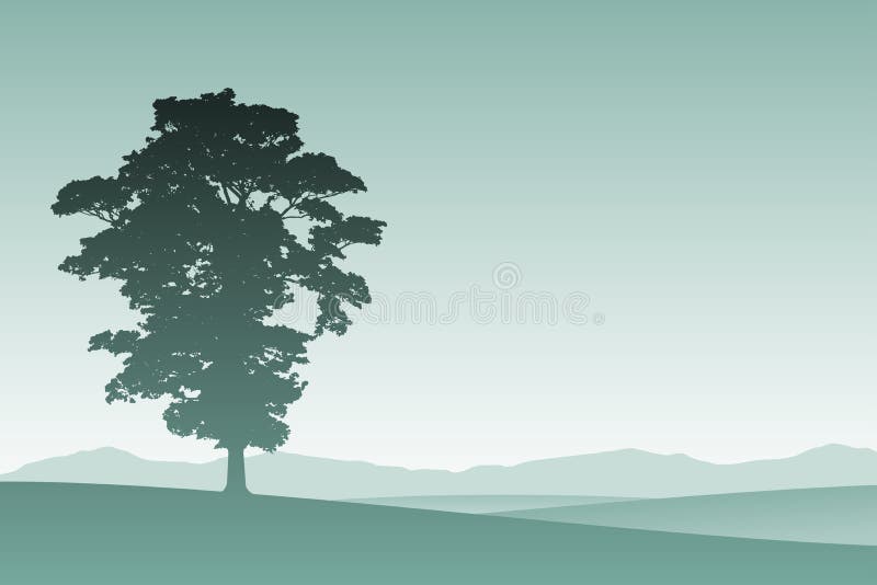 Arbore singuratic vector illustration