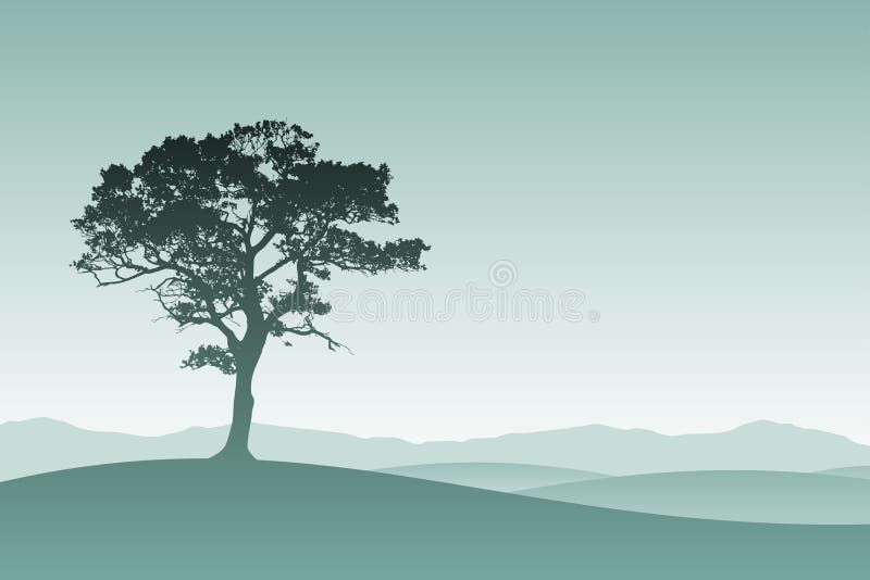Arbore singuratic royalty free illustration