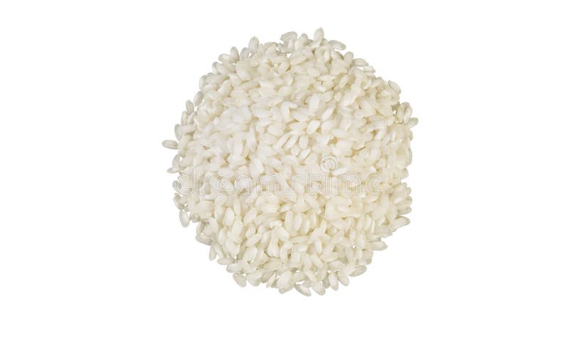 Arborio risotto short grain rice heap isolated on white background. nutrition. bio. natural food ingredient royalty free stock photo Arborio risotto short grain rice heap isolated on white background. nutrition. bio. natural food ingredient royalty free stock photo