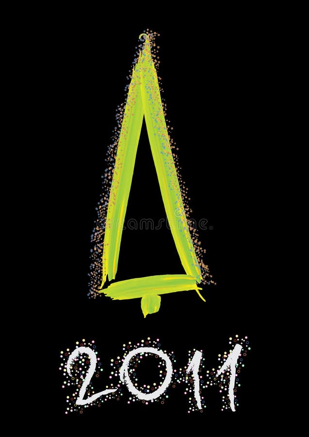 Arbre 2011 de Noël illustration libre de droits Arbre 2011 de Noël illustration libre de droits