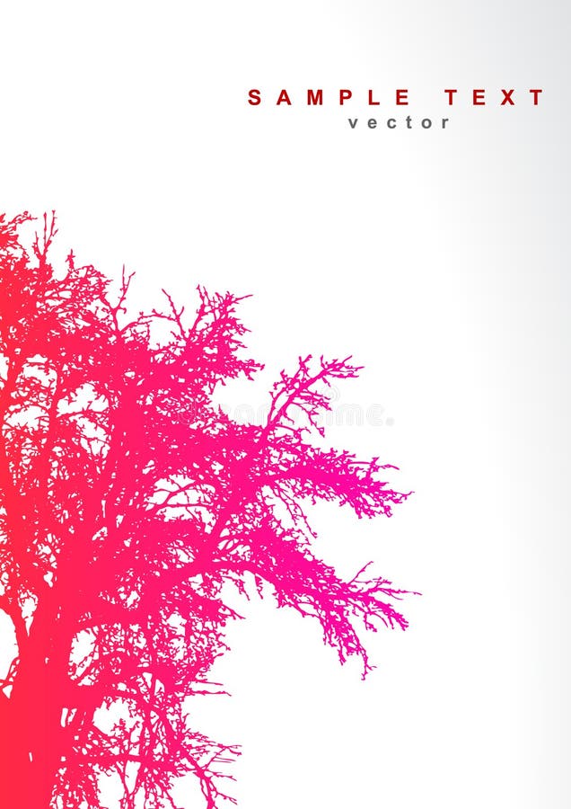 Arbre avec la place pour le texte. illustration stock Arbre avec la place pour le texte. illustration stock