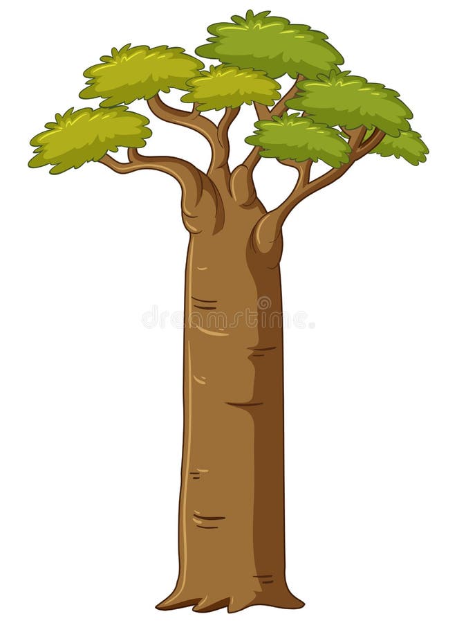 Arbre avec le grand tronc illustration libre de droits Arbre avec le grand tronc illustration libre de droits