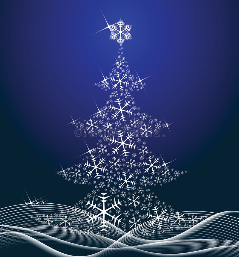Christmas tree made from snowflakes. Christmas tree made from snowflakes
