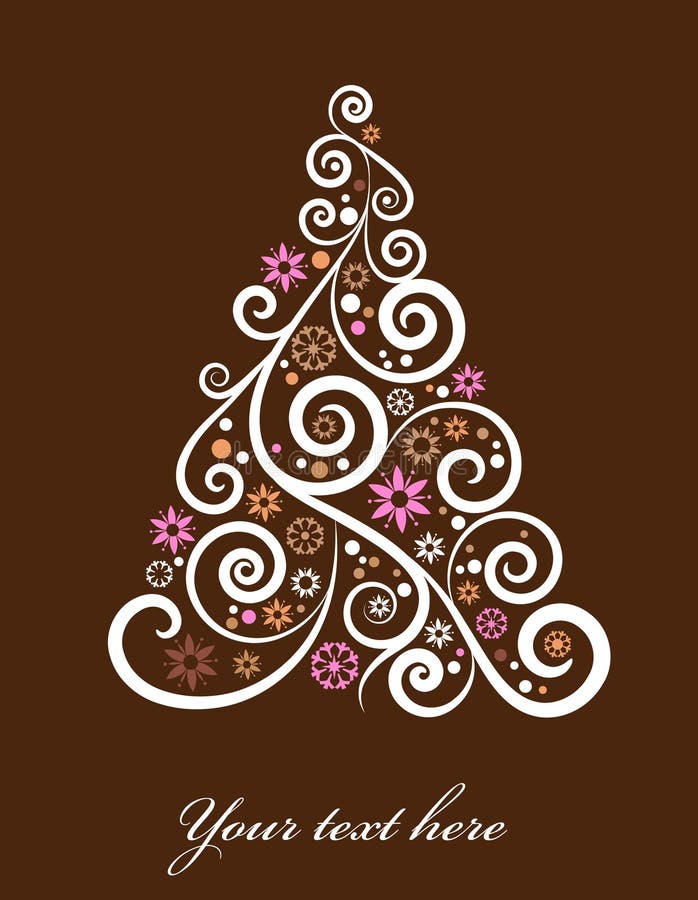 Arbre de Noël artistique illustration libre de droits Arbre de Noël artistique illustration libre de droits