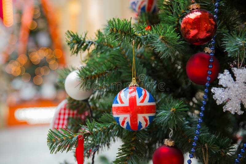 Arbre de Noël britannique de style image libre de droits Arbre de Noël britannique de style image libre de droits