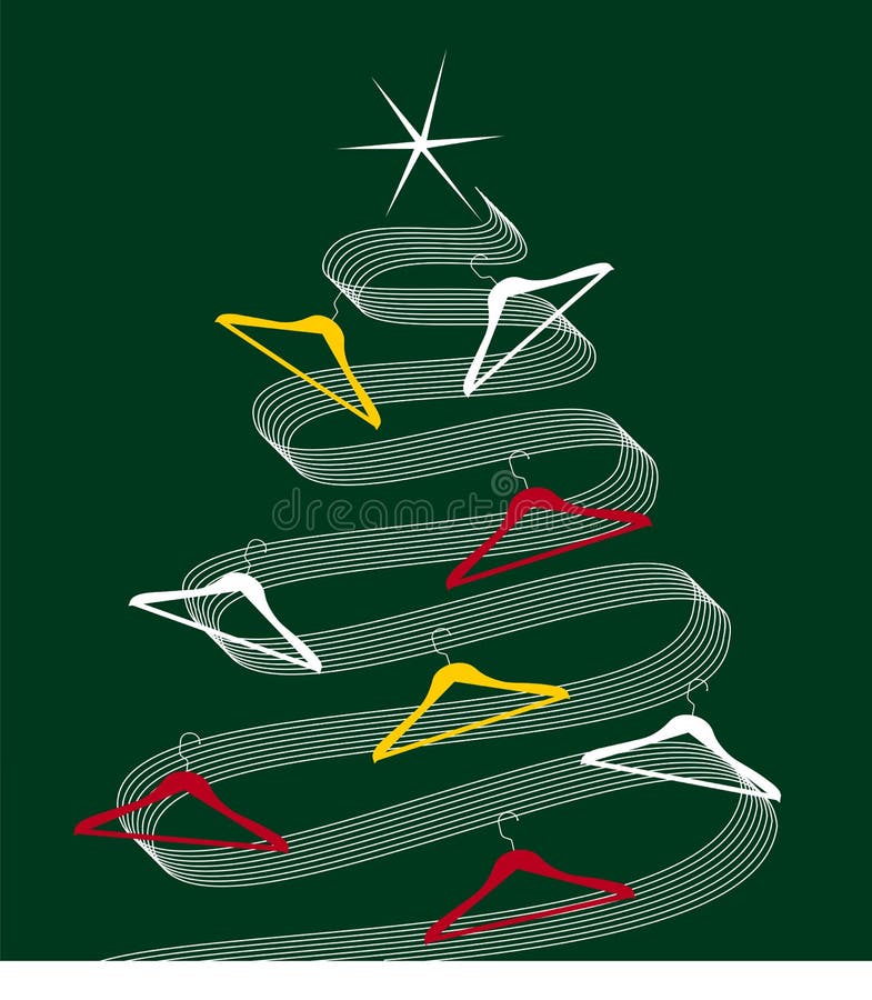 Arbre de Noël dernier cri illustration de vecteur Arbre de Noël dernier cri illustration de vecteur